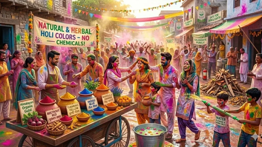 One of the most important Holi safety tips is to choose safe colors.