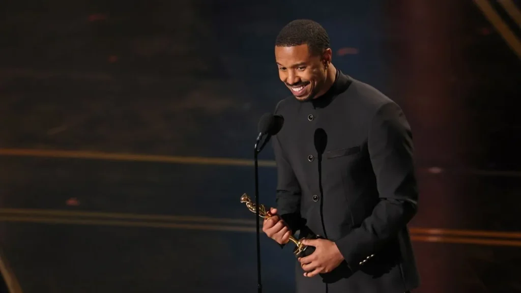 Michael B. Jordan won Best Actor for his powerful role in Sinners.